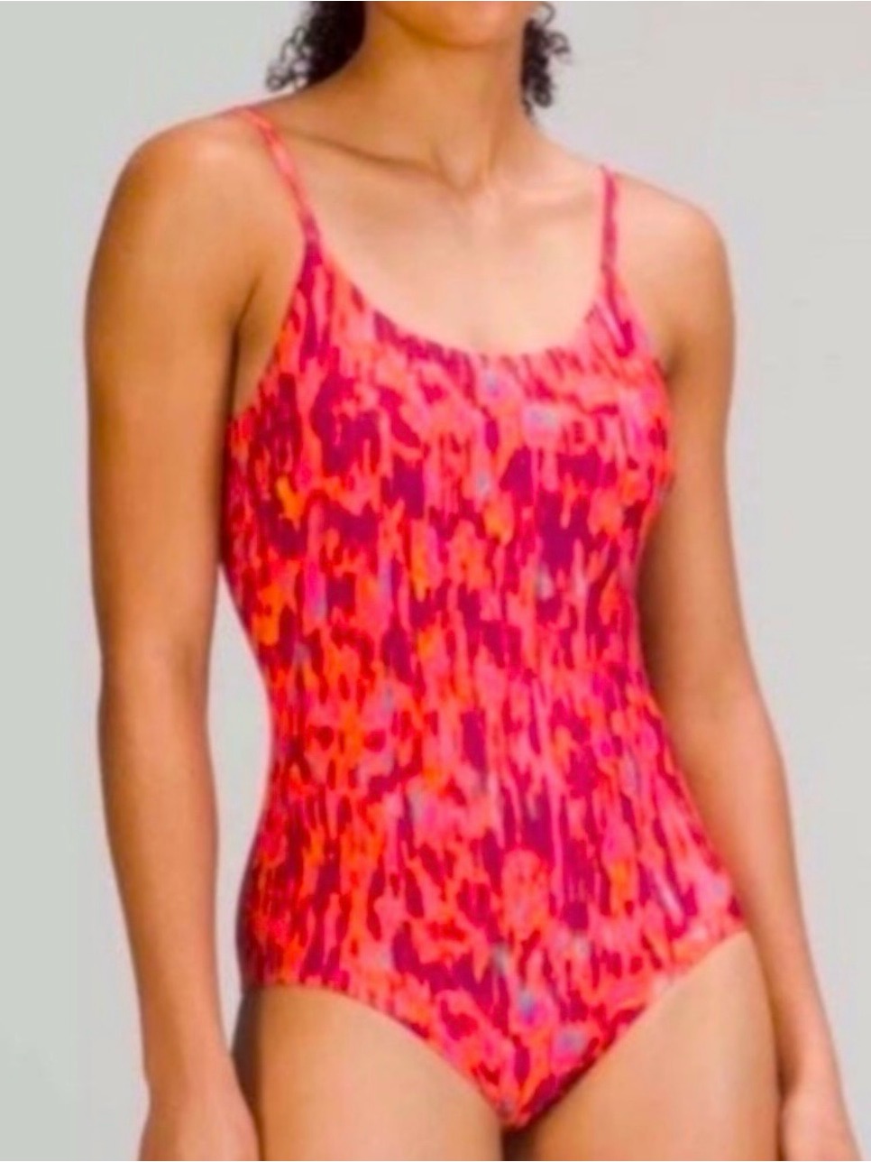 Lululemon Athletica Pink And Red Printed One-Piece